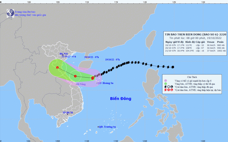 Bão đang suy yếu dần, Thanh Hóa - Quảng Bình có mưa lớn
