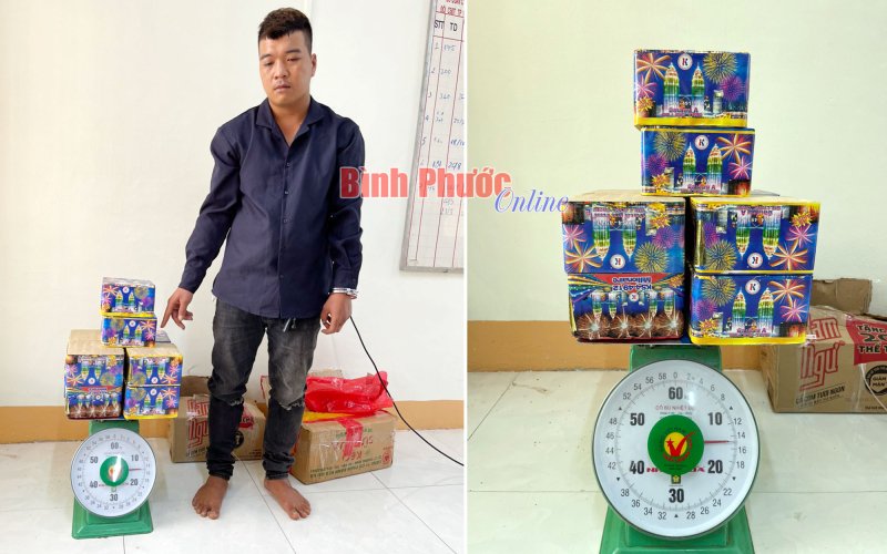 Bình Phước: Bắt quả tang đối tượng vận chuyển hơn 14kg pháo