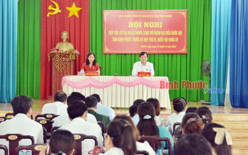Bình Phước: Đại biểu Quốc hội tỉnh tiếp xúc với cử tri Phước Long, Hớn Quản