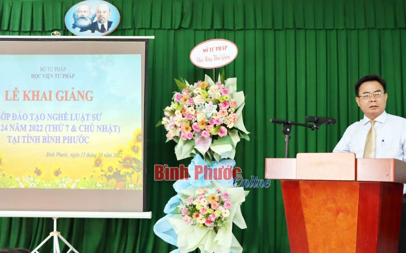 Bình Phước khai giảng lớp đào tạo nghề luật sư khóa 24