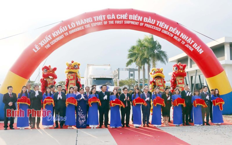 CPV Food Bình Phước công bố xuất khẩu lô hàng thịt gà chế biến đầu tiên đến Nhật Bản