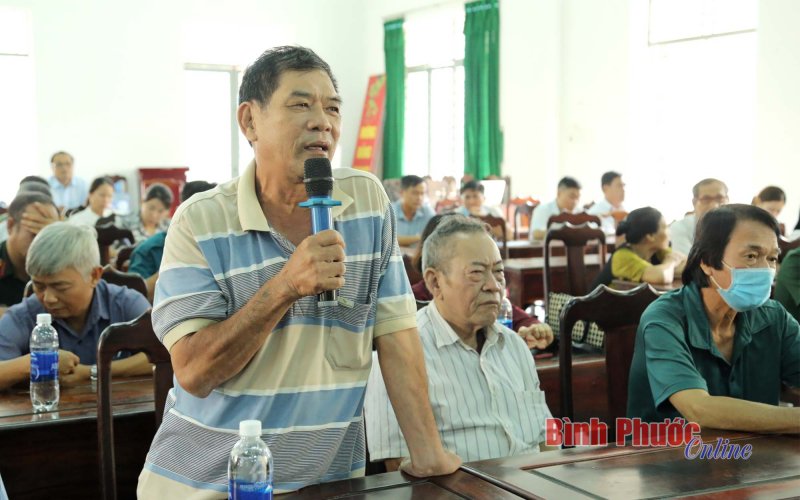 Cử tri huyện Đồng Phú kiến nghị giải ngân vốn đầu tư công nhanh, không dàn trải