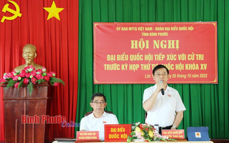 Cử tri Lộc Ninh kiến nghị sớm triển khai thực hiện Khu kinh tế Cửa khẩu Hoa Lư