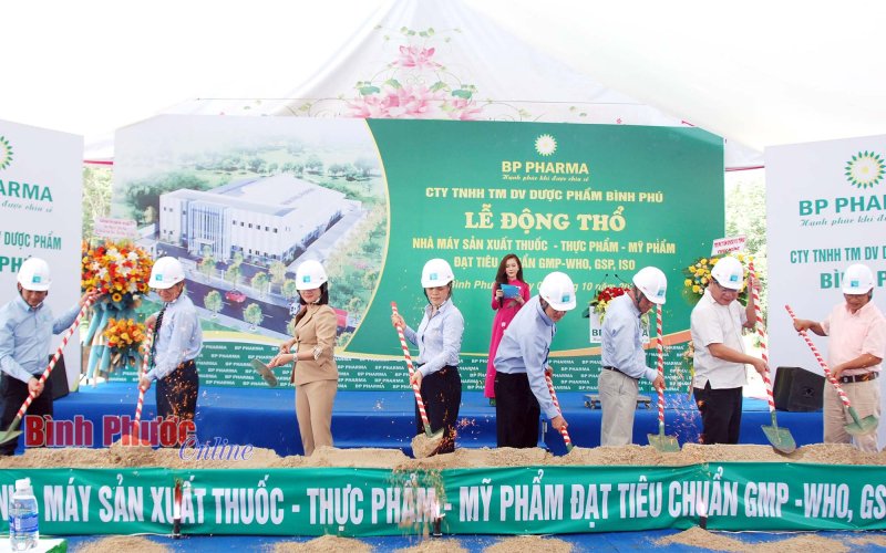 Động thổ xây dựng nhà máy sản xuất thuốc, thực phẩm, mỹ phẩm đạt tiêu chuẩn GMP-WHO, GSP, ISO đầu tiên tại Bình Phước