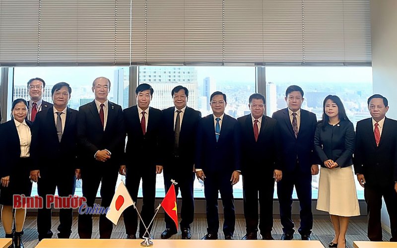 Lãnh đạo tỉnh Bình Phước làm việc với Ngân hàng Sumitomo Mitsui và Tập đoàn Sumitomo, Nhật Bản