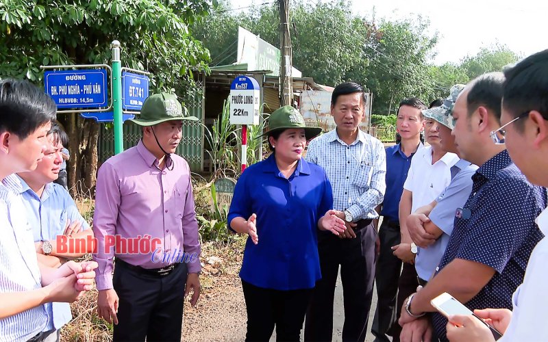 Lãnh đạo tỉnh kiểm tra tiến độ dự án giao thông tại Bù Gia Mập