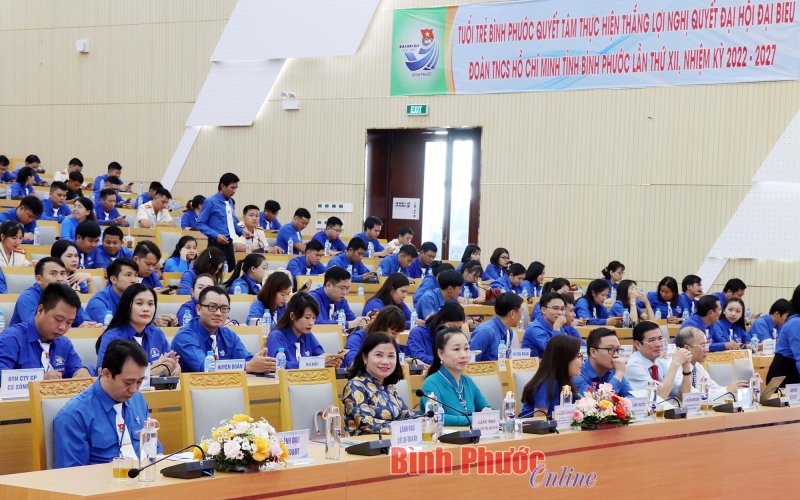 Những hình ảnh đầu tiên phiên khai mạc Đại hội đại biểu Đoàn TNCS Hồ Chí Minh tỉnh Bình Phước khóa XII 