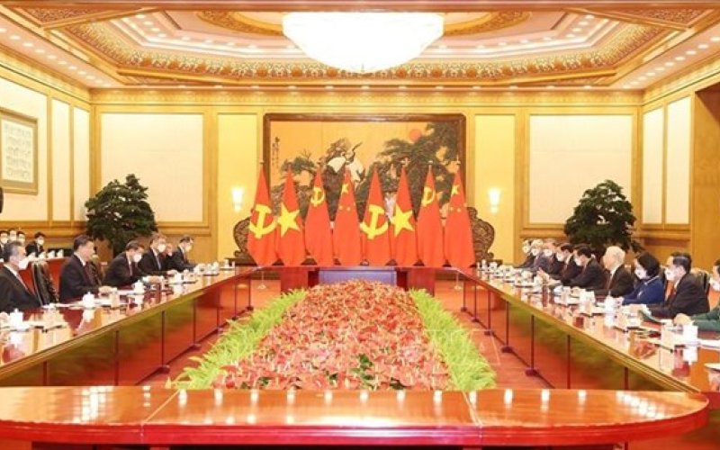 Tổng Bí thư hội đàm với Tổng Bí thư, Chủ tịch Trung Quốc