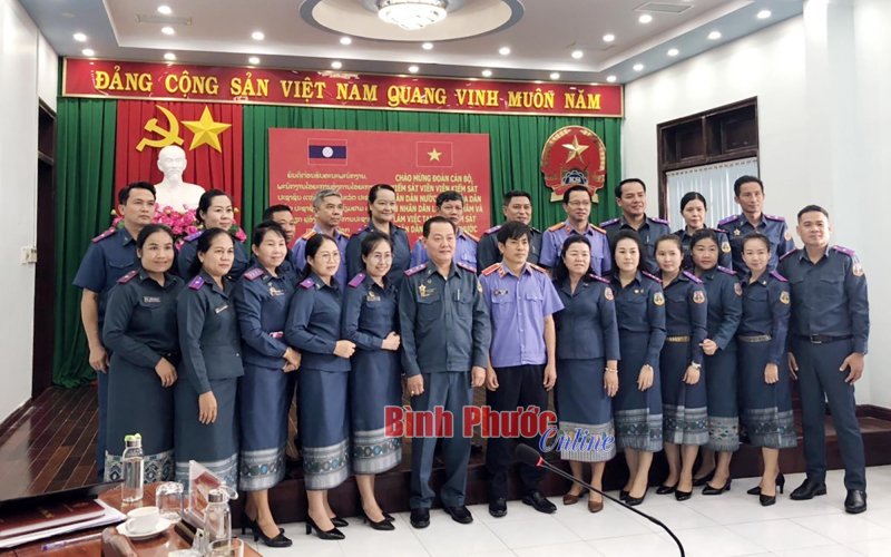 Đoàn Viện Kiểm sát nhân dân tối cao Lào thăm và làm việc tại tỉnh Bình Phước