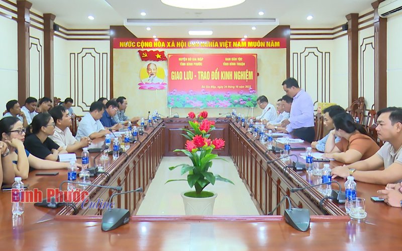 Ban Dân tộc tỉnh Bình Thuận trao đổi kinh nghiệm tại huyện Bù Gia Mập