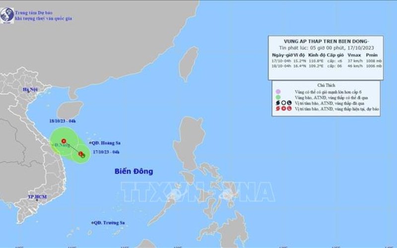 Các tỉnh từ Quảng Ninh đến Khánh Hòa chủ động ứng phó với áp thấp nhiệt đới