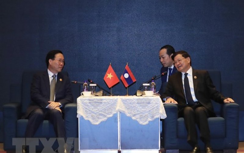 Chủ tịch nước Võ Văn Thưởng tiếp Tổng Bí thư, Chủ tịch nước Lào