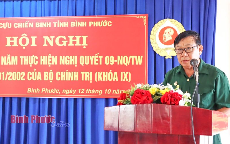 Hội Cựu chiến binh Bình Phước tổng kết 20 năm thực hiện Nghị quyết 09 của Bộ Chính trị