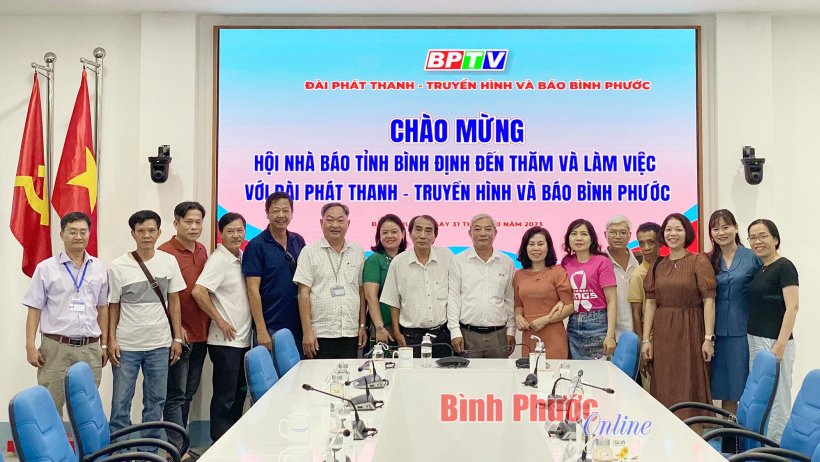 Hội Nhà báo tỉnh Bình Định thăm và trao đổi kinh nghiệm tại BPTV