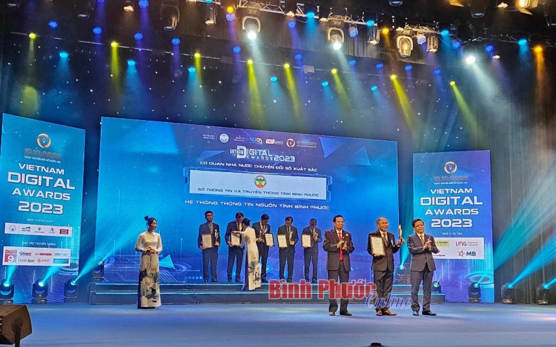 Sở Thông tin và Truyền thông tỉnh Bình Phước được vinh danh tại giải thưởng Chuyển đổi số Việt Nam 2023