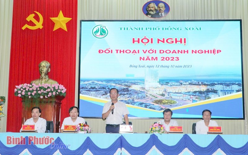 Thành phố Đồng Xoài đối thoại với doanh nghiệp năm 2023