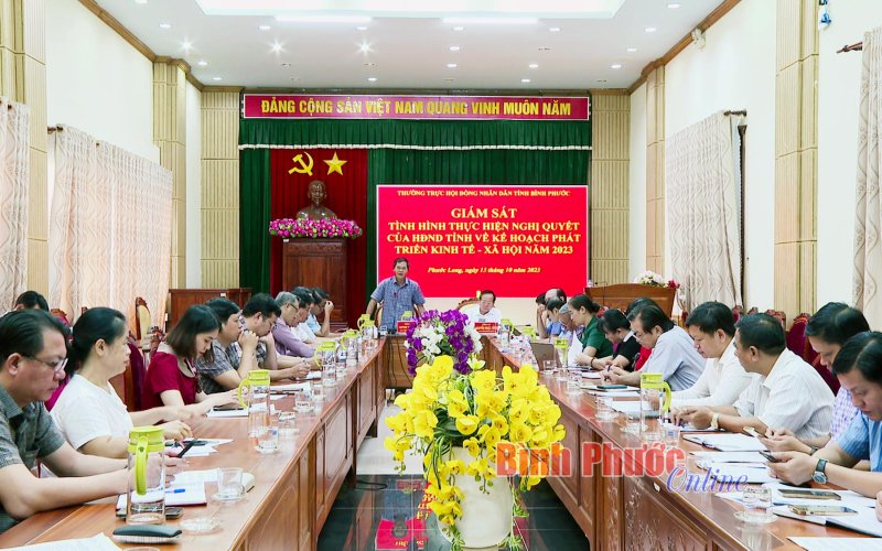 Thường trực HĐND tỉnh giám sát tại thị xã Phước Long