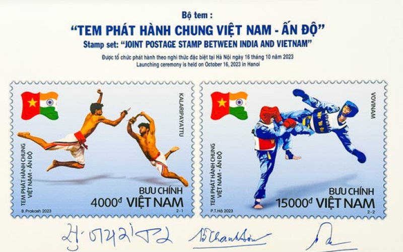 Việt Nam - Ấn Độ ph&aacute;t h&agrave;nh bộ tem chung quảng b&aacute; h&igrave;nh ảnh hai đất nước