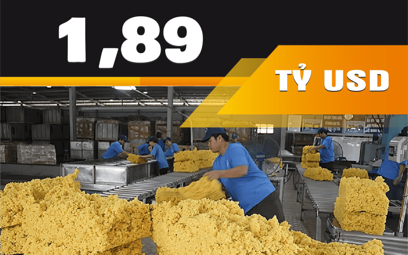 Xuất khẩu cao su của Việt Nam đạt gần 1,9 tỷ USD trong 9 tháng qua