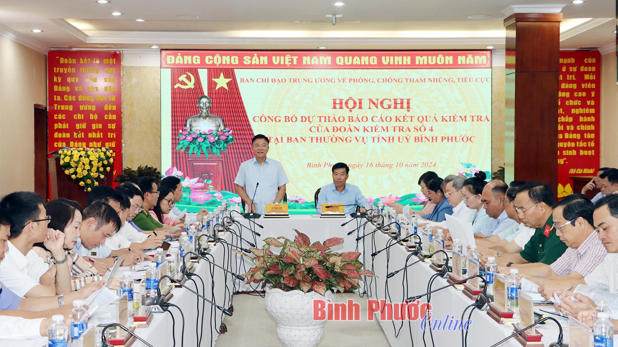 Ban Chỉ đạo Trung ương về phòng, chống tham nhũng, tiêu cực làm việc với Ban Thường vụ Tỉnh ủy Bình Phước