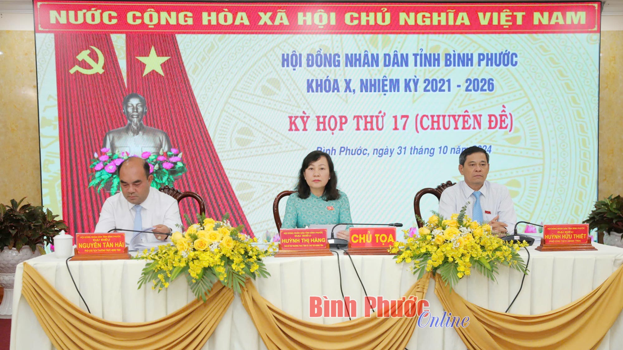 Bình Phước: Khai mạc kỳ họp thứ 17, HĐND tỉnh khóa X
