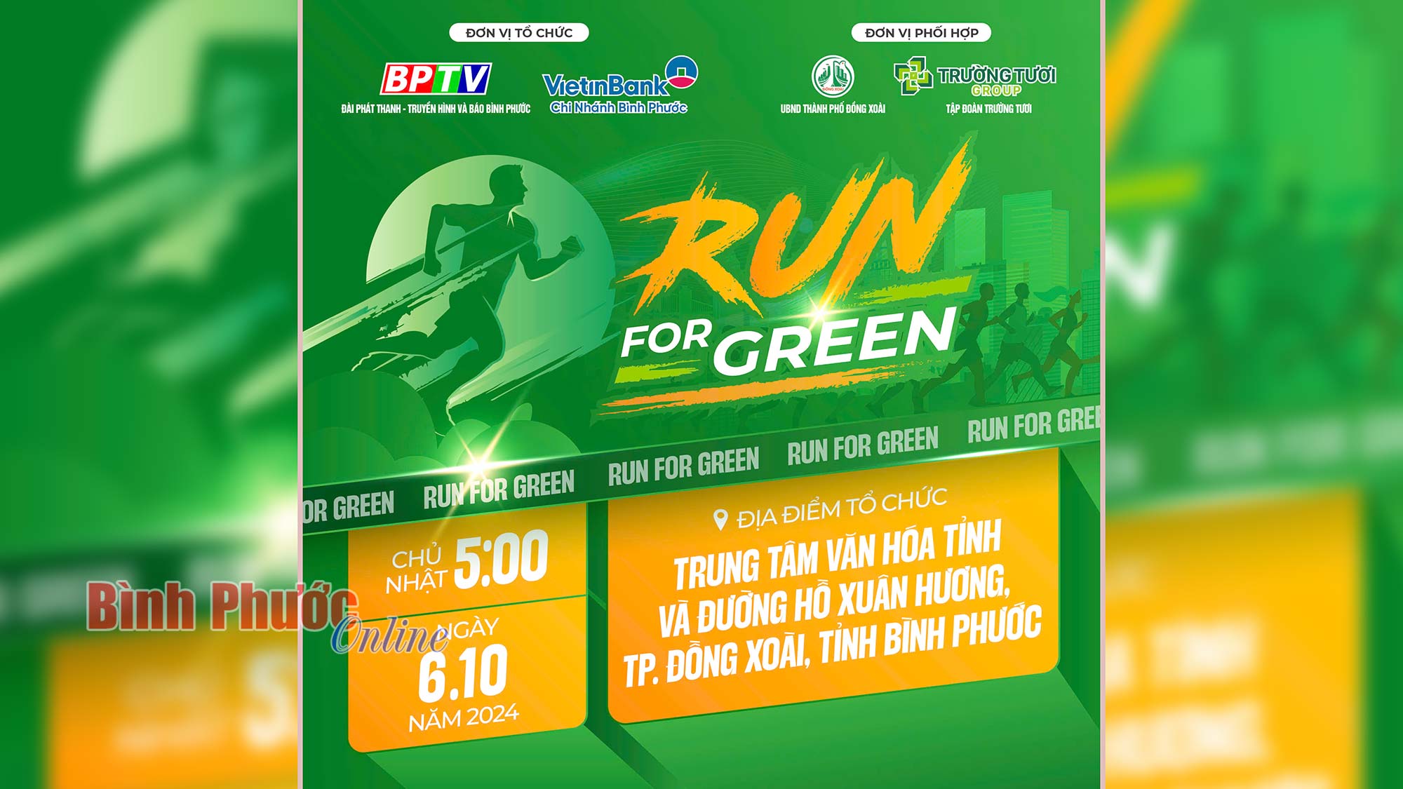 Chờ đón RUN FOR GREEN: Giải chạy vì cộng đồng xanh, lối sống xanh