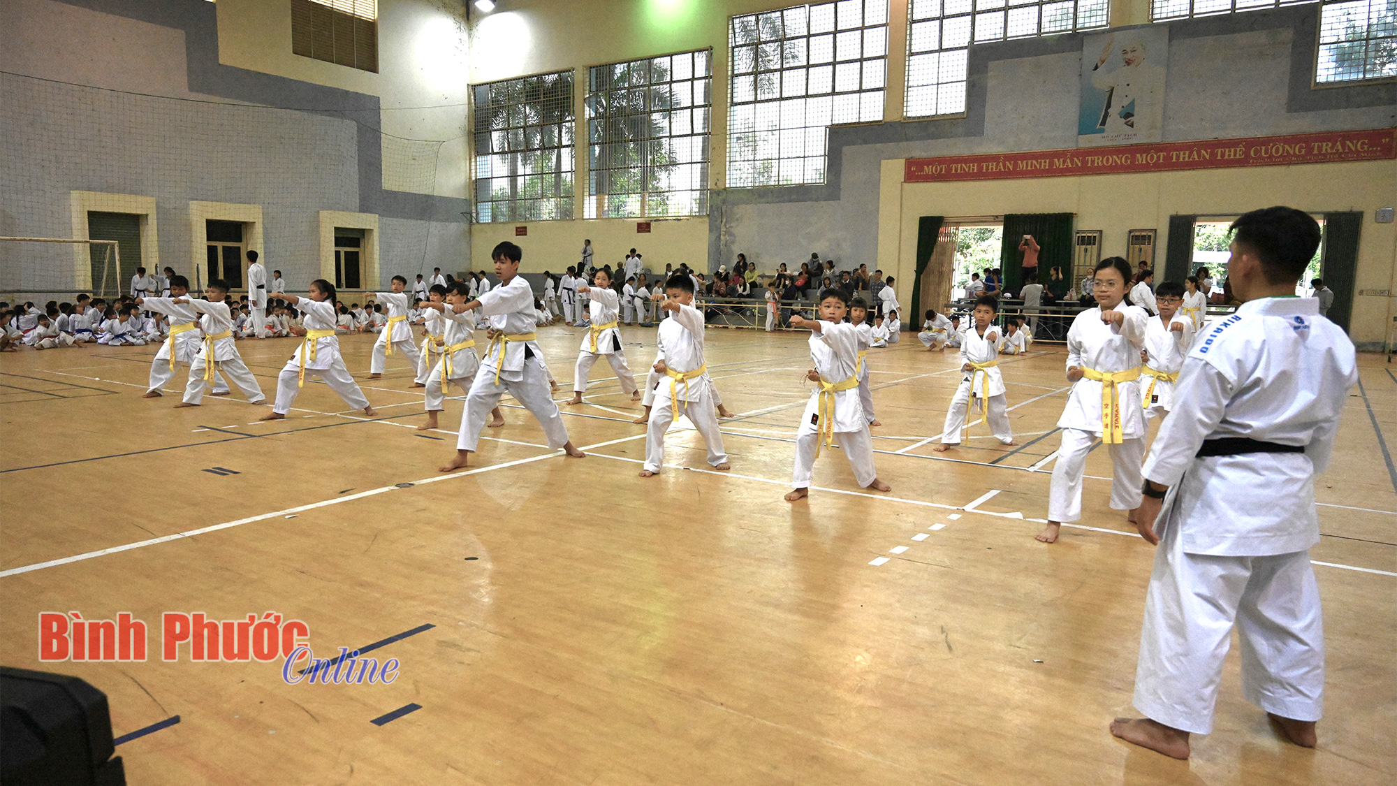 Đồng Xoài: 300 võ sinh Karate dự thi thăng cấp đai