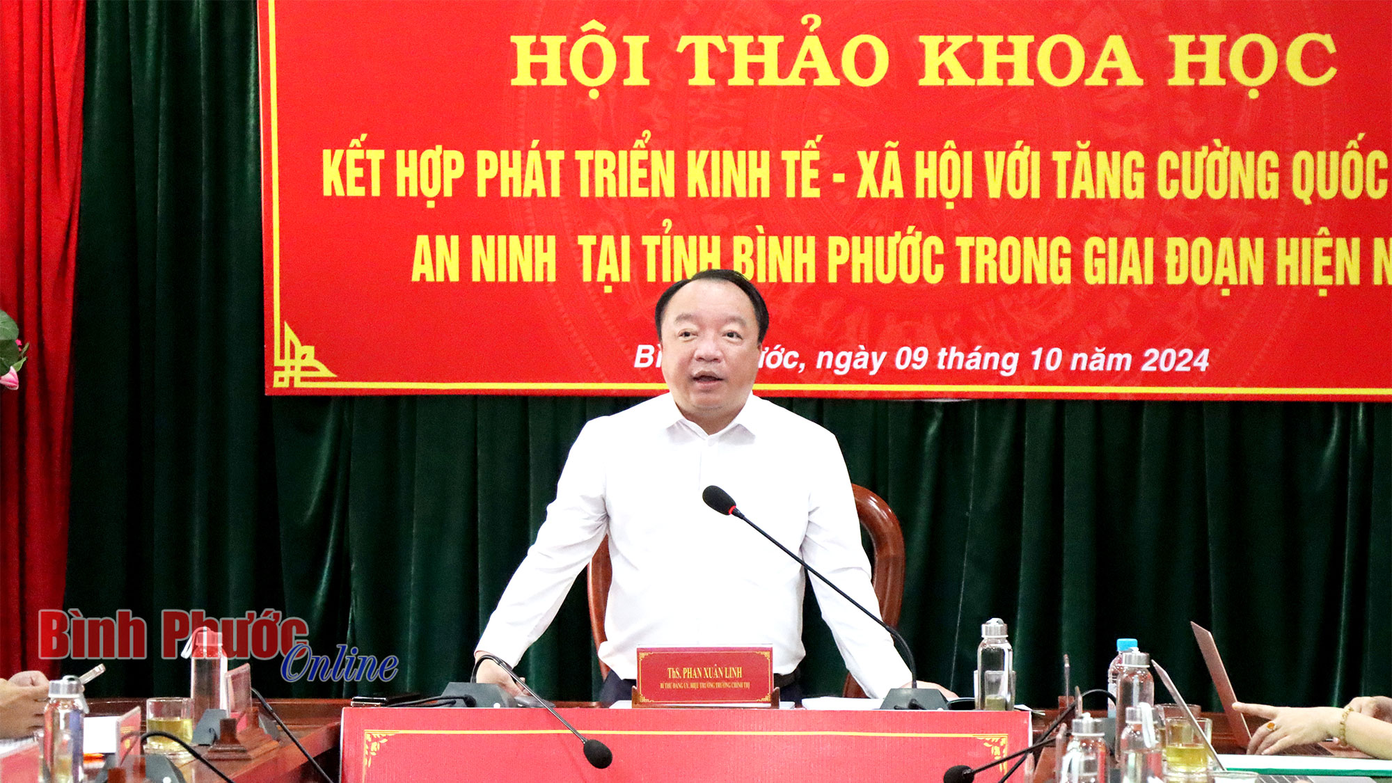 Hội thảo khoa học kết hợp phát triển kinh tế - xã hội với tăng cường quốc phòng - an ninh
