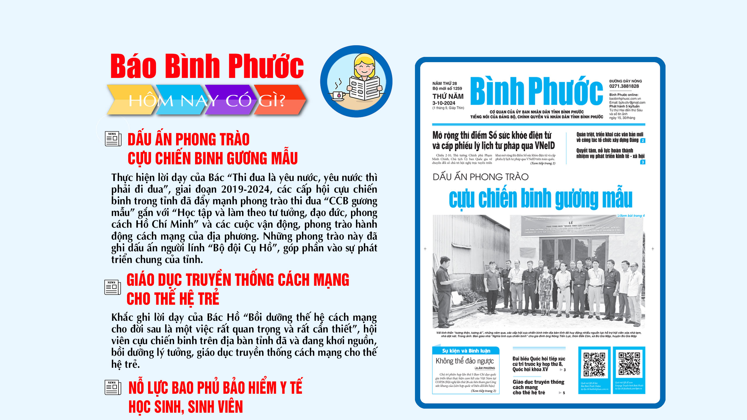 Kính mời độc giả đón đọc báo in Bình Phước hôm nay 3-10-2024