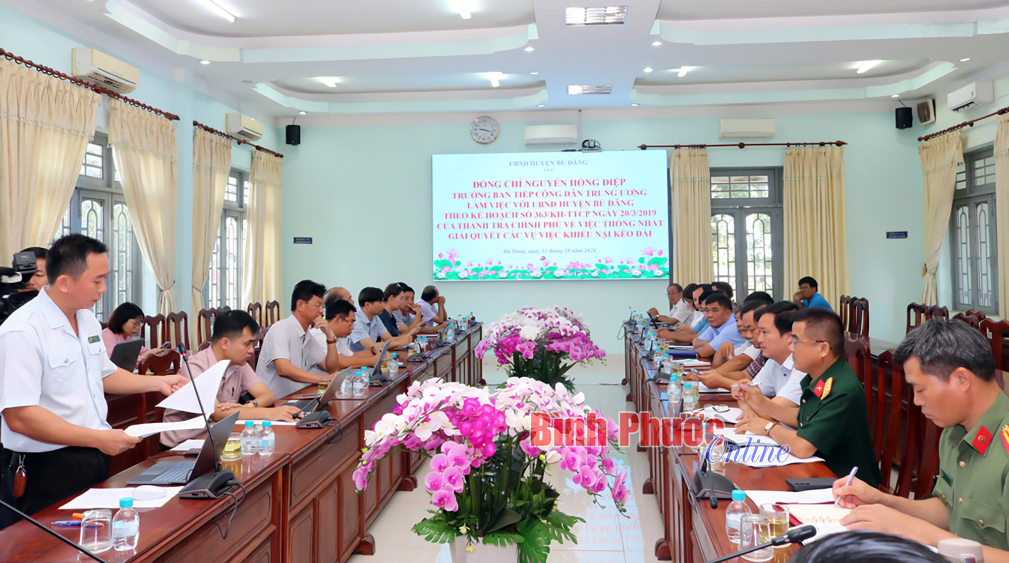 Trưởng Ban Tiếp công dân Trung ương làm việc với UBND huyện Bù Đăng