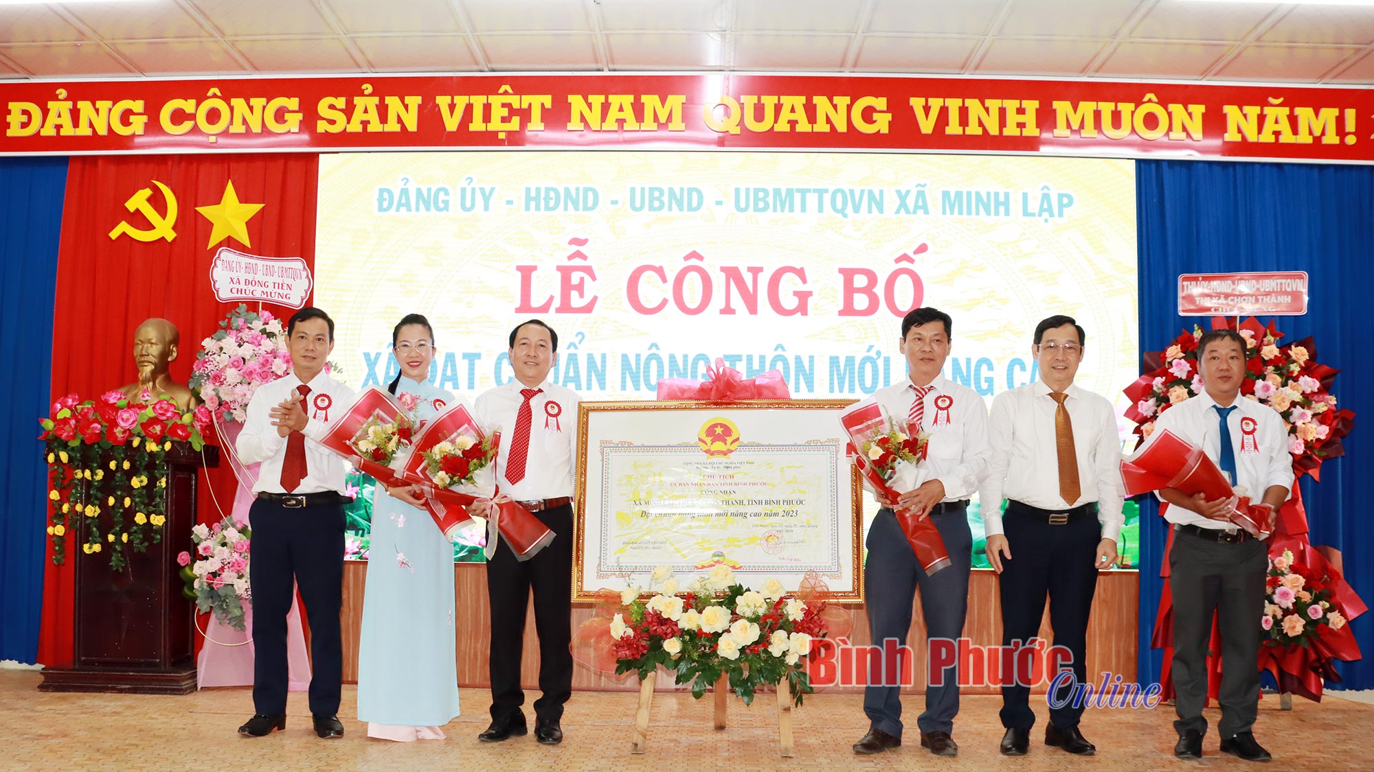 Xã Minh Lập đạt chuẩn nông thôn mới nâng cao
