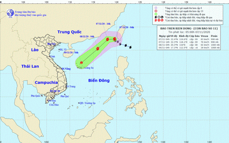 Bão số 11 suy yếu dần, nguy cơ sạt lở đất tại Quảng Nam và Quảng Ngãi