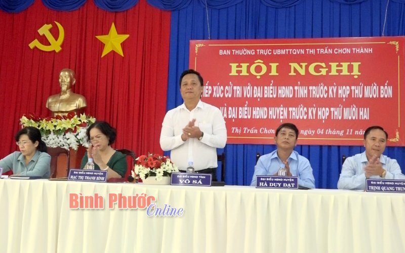 Đại biểu HĐND tỉnh tiếp xúc cử tri tại huyện Chơn Thành