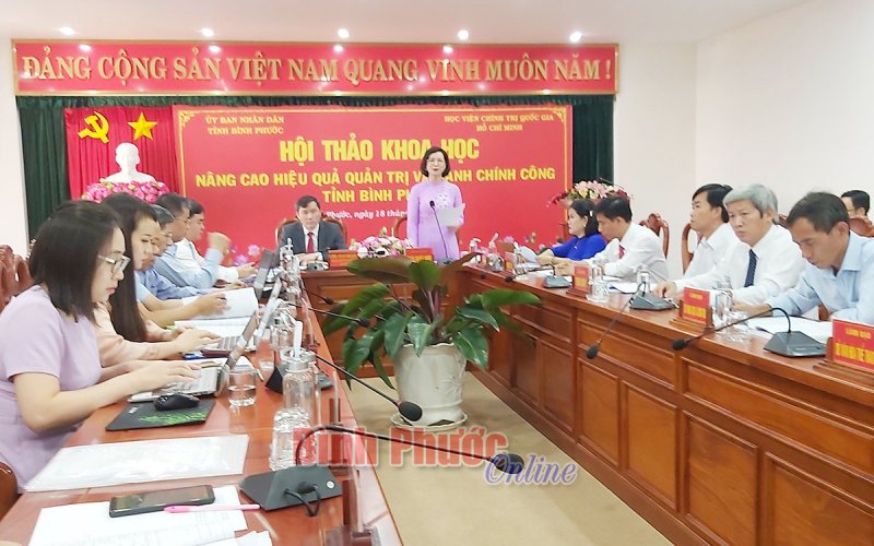 Hội thảo khoa học "Nâng cao hiệu quả quản trị và hành chính công tỉnh Bình Phước"