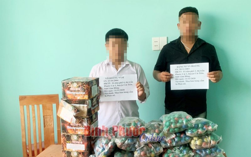 Mua pháo trên mạng bán kiếm lời, bị bắt khi chưa kịp tiêu thụ 