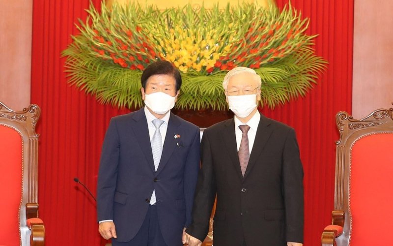 Tổng Bí thư, Chủ tịch nước tiếp Chủ tịch Quốc hội Hàn Quốc