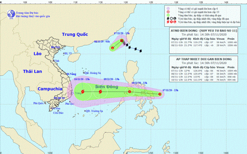 Xuất hiện áp thấp nhiệt đới gần Biển Đông, khả năng mạnh lên thành bão