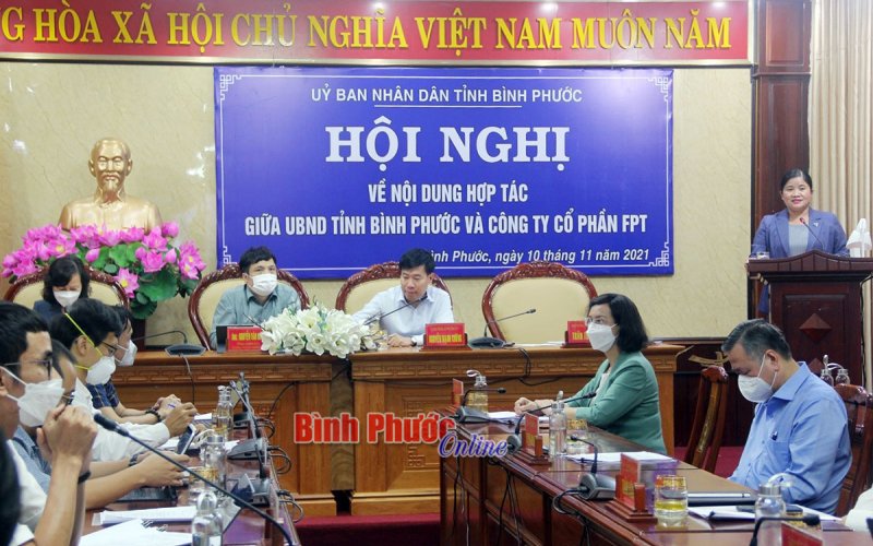 Bình Phước và Công ty cổ phần FPT thống nhất nhiều nội dung hợp tác 