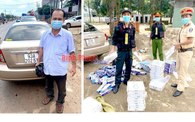 Cảnh sát giao thông phát hiện truy đuổi xe ô tô chở hàng cấm