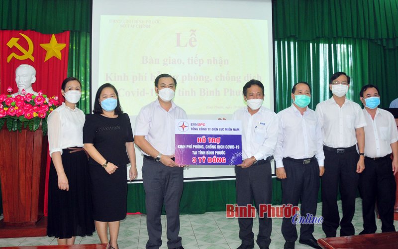 EVN SPC tặng Bình Phước 3 tỷ đồng phòng, chống dịch Covid-19