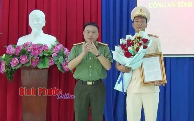 Thiếu tá Điểu Huỳnh Sơn được bổ nhiệm giữ chức Phó trưởng công an huyện Bù Đốp