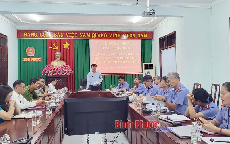 Bình Phước: Ban Pháp chế HĐND tỉnh giám sát công tác kiểm sát năm 2022