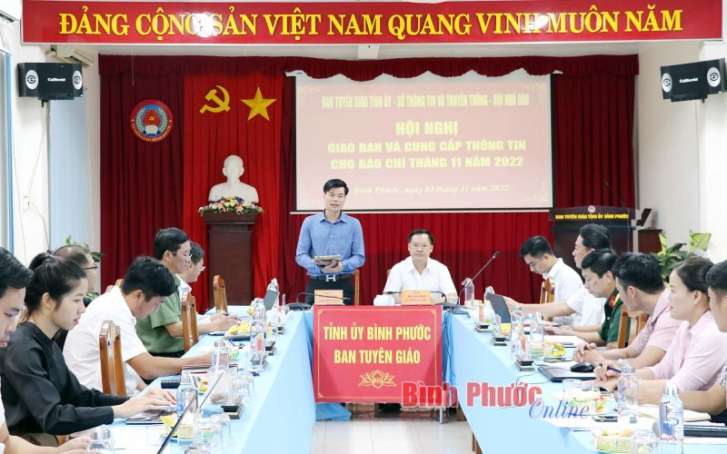 Bình Phước: Hội nghị cung cấp thông tin cho báo chí tháng 11