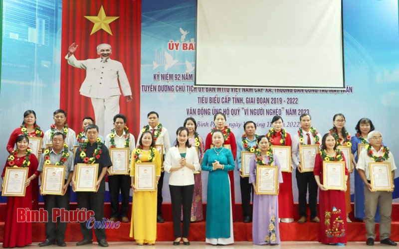Bình Phước: Tuyên dương 60 gương cán bộ mặt trận tiêu biểu giai đoạn 2019-2022