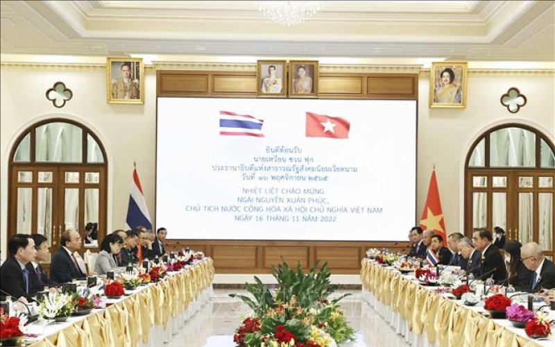 Chủ tịch nước Nguyễn Xuân Phúc hội đàm với Thủ tướng Thái Lan Prayut Chan-o-cha