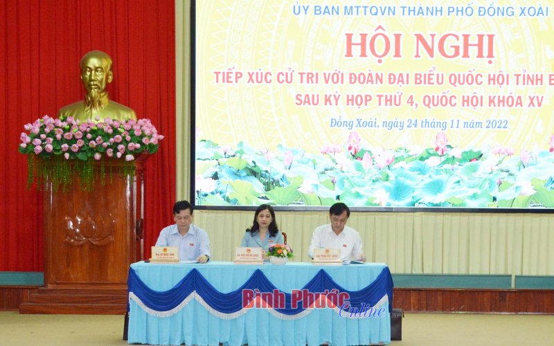 Cử tri Đồng Xoài quan tâm vấn đề quy hoạch phát triển thành phố