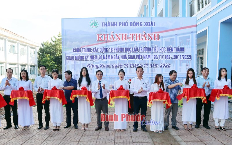 Đồng Xoài khánh thành đưa vào sử dụng công trình 18 phòng học lầu