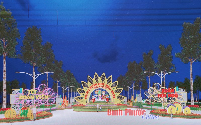 Đường hoa xu&acirc;n Qu&yacute; M&atilde;o 2023 c&oacute; chủ đề &ldquo;Xu&acirc;n kh&aacute;t vọng&rdquo;