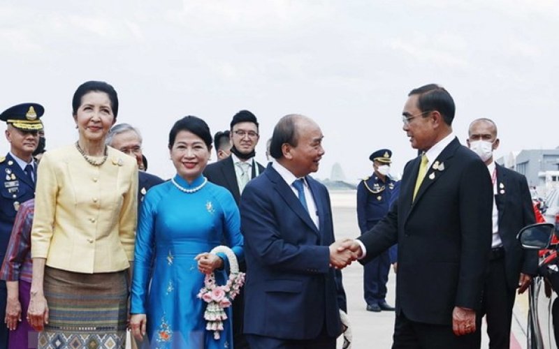 Lễ đón Chủ tịch nước Nguyễn Xuân Phúc thăm chính thức Thái Lan