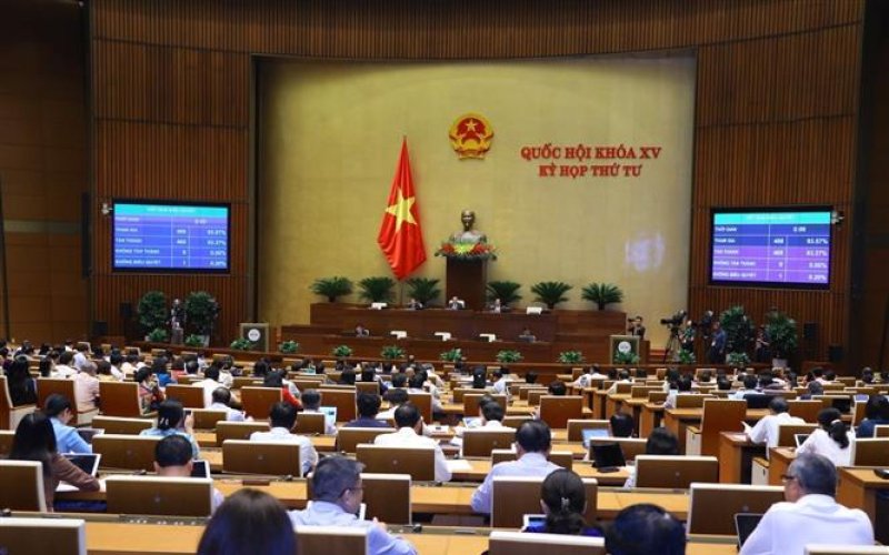 Ngày 11-11, Quốc hội biểu quyết thông qua Nghị quyết về dự toán ngân sách nhà nước năm 2023